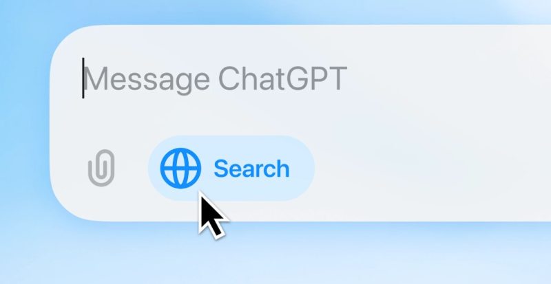 message chatgpt AI search