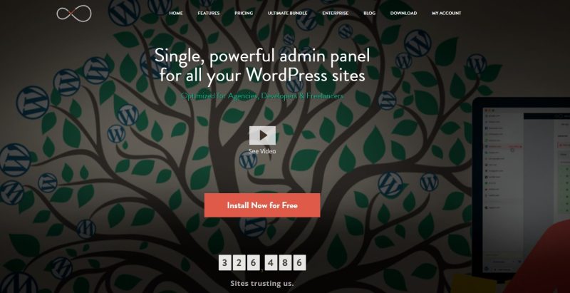 manage wordpress websites infinitewp