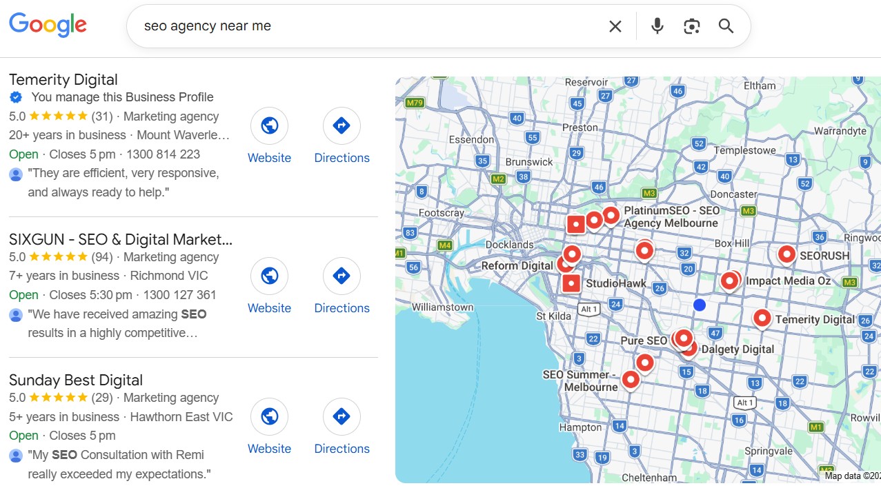 local schema markup helps map results