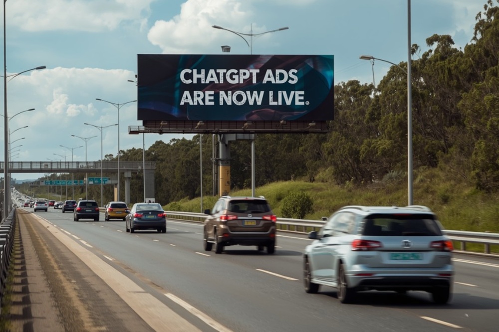 AI search ads chatgpt live