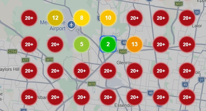 map rankings cluster dip